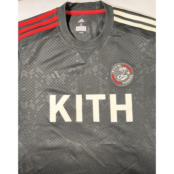 KITH X ADIDAS SOCCER GAME JERSEY COBRAS HOME White Black Red Size S - Small - Picture 2 of 16
